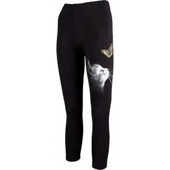 Dívčí černé legíny s kočičkou a motýlkem, Tup Tup, velikost vel.