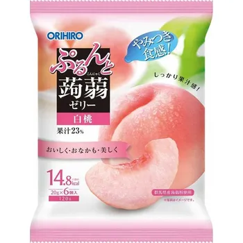 Bonbon Želé Orihiro Konjac s příchutí bílé broskve 120g (Japonsko) Orihiro 120 g