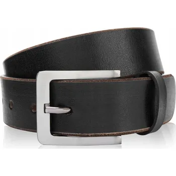 Opasek Pánský kožený opasek 100 cm černý ke kalhotám s klasickou sponou 05Z01100
