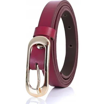 Opasek KOŽENÝ Dámský Pásek 1,5 cm ZLATÁ SPONA Biskupi