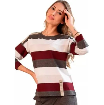 Dámská halenka Dámská halenka 1068/36 HAJDAN šedá melír 3XL