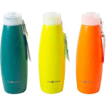 Miska pro psa Farm Company silikonová lahev s karabinou Varianta: Petrolejová