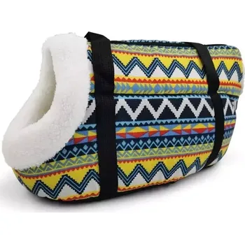 Taška pro psa a kočku TopTechnology Retro taška na domácí zvířata - pohodlný a prodyšný batoh pro kočky a psy, velikost: L 55x26x27cm (Retro sametová)