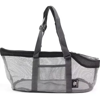 Taška pro psa a kočku TopTechnology Pttie Baggie Panoramic Prodyšná Taška pro Psy (0901A Šedá + Černá)