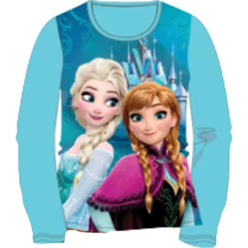 Dívčí tričko dl. rukáv Frozen tyrkysové 92