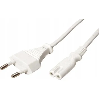 Napájecí kabel VALUE Kabel síťový 2pinový, CEE 7/16(M) - IEC320 C7, 3m, bílý