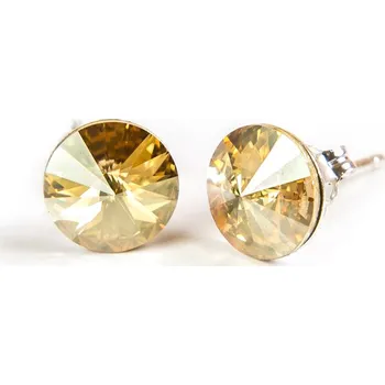 Náušnice Stříbrné Náušnice 925 s krystaly Swarovski Rivoli 6 GSHA