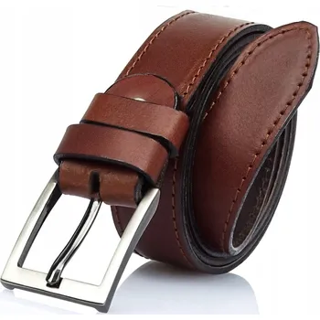 Opasek Pásek Pánský Bronz Úzký 3 cm Přírodní kůže Obšívaný