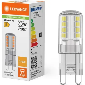 Žárovka LEDVANCE LED žárovka kapsle Pin 2,6W 2700K 230V G9 320lm