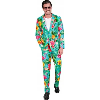 Karnevalový kostým Pánský oblek tyrkysový Havaj ananas PLAMEŇÁK KARNEVAL párty XL