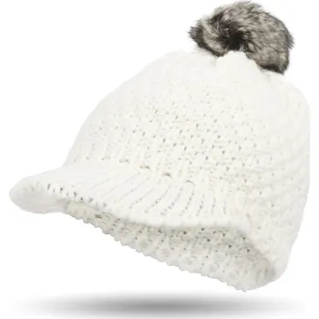 Čepice Polar Fashion zimní čepice s kšiltem bílá, univerzální velikost