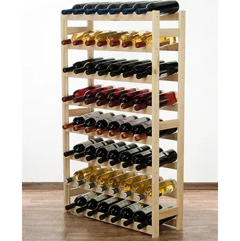Dílenský regál Dřevěný regál na víno Mamutex 1180x720x250 mm – 56 lahví, borovice