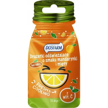 Bonbon Dosfarm Dražé osvěžující s příchutí mandarinky a máty s vitamínem C 16 g