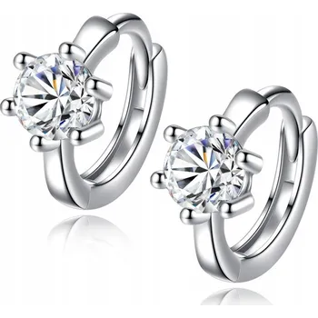 Náušnice KRÁSNÉ DÁMSKÉ Náušnice Kruhy STŘÍBRNÉ SE ZIRKONY