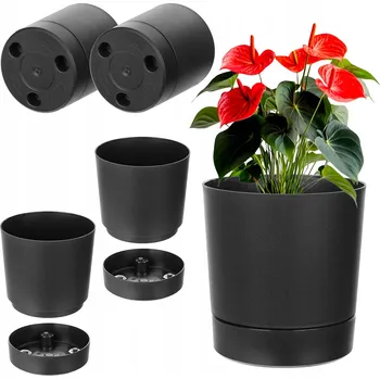 Květináč Květináč plast černý Kadax 14,5 cm x 14,5 x 15 cm
