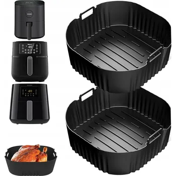 Obraz Organizér Forma na fritézu Airfryer do trouby Silikonová 23 x 23 cm