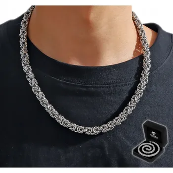 Řetízek SREBRNY Řetízek Męski DIAMENTOWANY WŁOSKI Královský ŘETĚZ Dárek