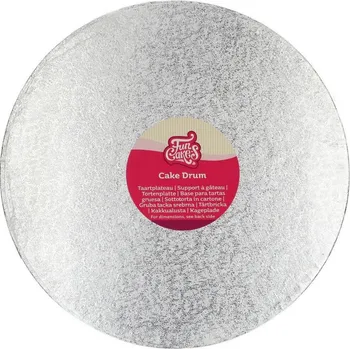 FunCakes Dortová podložka stříbrná Kruh 25 cm Tloušťka 12 mm