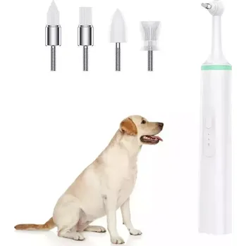 Elektrický zubní kartáček TopTechnology Elektrický kartáček pro zvířata - čistič zubů, odstranění plaku (zelený)