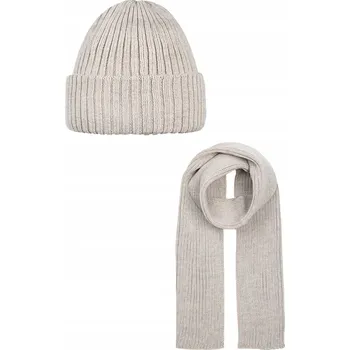 Čepice Sada: čepice a šála DAILY BEIGE (Béžová)