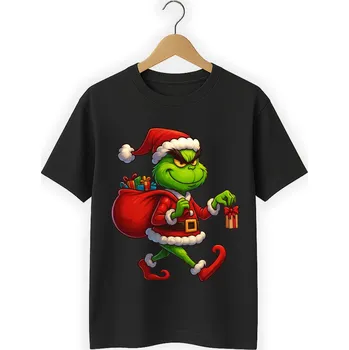 Chlapecké tričko DĚTSKÉ TRIČKO ČERNÉ GRINCH POHÁDKA ROK VELIKOST S 128CM