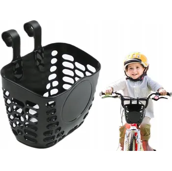 Košík na láhev Černý košík na kolo zavěšený na řídítka