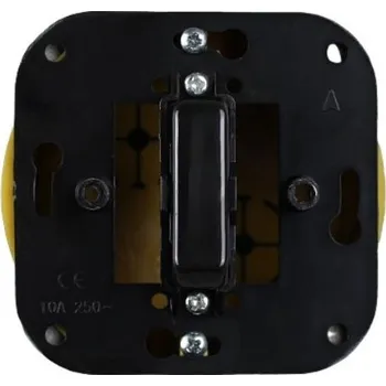 vypínač X-SITE RETRO vypínač keramika hranatý černý bez rámečku