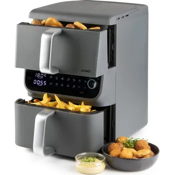 fritéza Dvojitá horkovzdušná fritéza 3,5+6,5 l - DOMO DO549FR