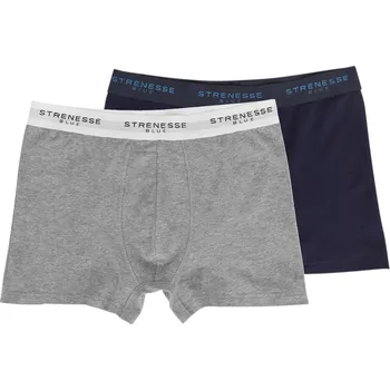 Pánské spodní prádlo Strenesse Blue Pánské boxerky, 2 kusy (navy modrá / šedá, L)