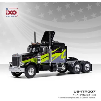 autíčko Peterbilt 359 (1973) - Černá 1:64 IXO