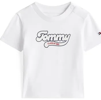 Chlapecké tričko Dětské bavlněné tričko Tommy Hilfiger KN0KN02055.9BYA bílá 00X, vel. 80