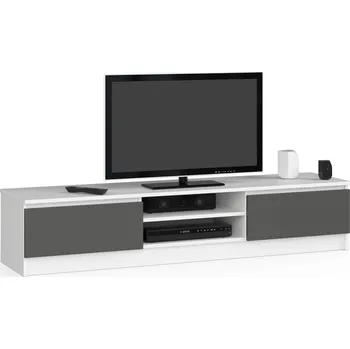 Televizní stolek TV stolek Ronon 160 cm bílý/grafit šedý