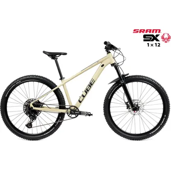 Horské kolo Kolo MTB 27,5" Cube Aim EX Sram SX Eagle 1x12, velikost XS – 13", písková
