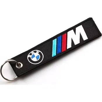 Textilní přívěsek na klíče "klíčenka" BMW, 13x3 cm