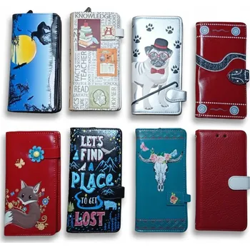 Peněženka Dámská velká peněženka se zapínáním, přihrádkami a zipem - prostorná, mix barev