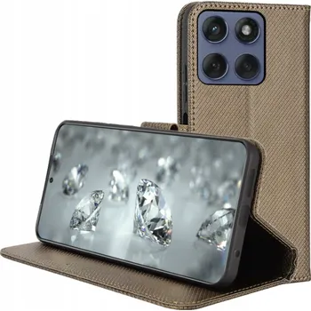 Pouzdro na mobilní telefon Pouzdro s klopou BBE CASE pro Motorola Edge 60 Fusion hnědé