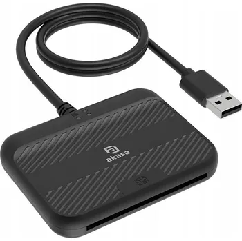 Čtečka paměťových karet AKASA USB 2.0 čtečka elektronických občanských průkazů a čipových karet