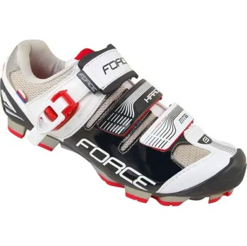 Pánské cyklistické tretry tretry Force HARD černo-bílé 48