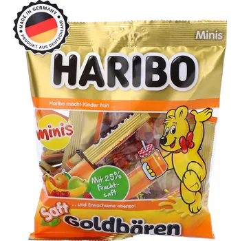 Bonbon Haribo Zlatí Medvídci Želé Bonbony želé bonbóny s džusem Minis 14 kusů 220g z Německa