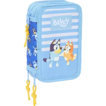 Penál Třípatrový penál Bluey "LET'S PLAY", vybavený 37 ks