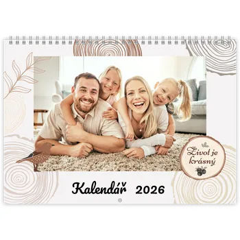 Fotokalendář Fotokalendář plánovací Wood ring Zavěšený A3