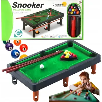 Kulečník MINI BILIÁR BILIÁRDOVÝ STŮL SADA PRO DĚTI SNOOKER KOULE TÁGA