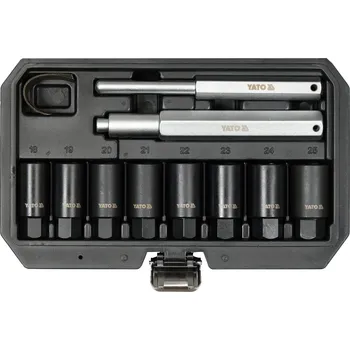 Klíč Yato sada nástrčných klíčů na demontáž šroubů a matic kol, 10 ks