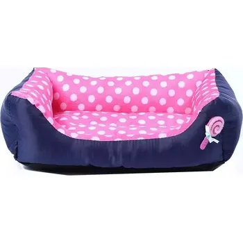 Bouda pro psa TopTechnology Kreslený psí domeček s čtvercovým polštářem pro malé a střední zvířata, varianta: L (růžová)