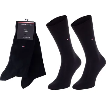 Pánské ponožky TOMMY HILFIGER PONOŽKY 2 PÁRY ČERNÉ 371111 200 Velikost: 39-42