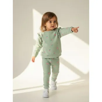 Dívčí mikina Sinsay - Souprava mikiny a&nbsp;legín - mentolová - 105DZ-65X - 105DZ-65X-98