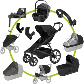 Kočárek Akční set MAX Thule Urban Glide 4-wheel Black + Britax Römer