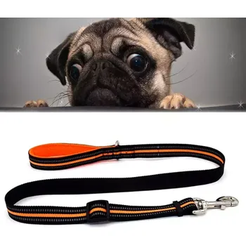 Vodítko pro psa TopTechnology Vodítko pro psy Pet Dogs Nylon s reflexními prvky, velikost: S, nastavitelné 100-140 cm (oranžové)