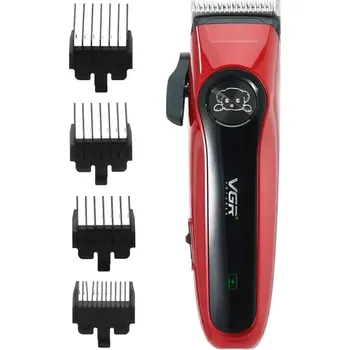 strojek na stříhání srsti TopTechnology VGR V-202 Elektrický stříhací strojek pro domácí zvířata (Červený)