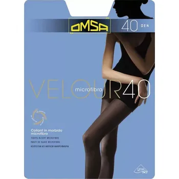 Dámské punčochy Dámské punčochové kalhoty Velour 40 den - Omsa černá 2-S